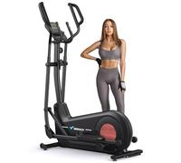 MERACH Bicicleta Elíptica para el Hogar con Longitud de Zancada de 47 cm, Ultra Silenciosa con Resistencia Magnética de 8 Niveles, Entrenamiento de Resistencia Eficaz, App Propia, Soporta hasta 180kg