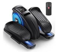 MERACH Mini Elíptico, Debajo del Escritorio para hogar y Oficina en casa, eléctrico y Manual, Entrenador de piernas Sentado, pedalier Debajo del Escritorio, silencioso y portátil, Pedales Grandes