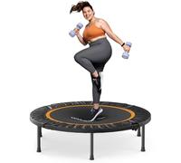 MERACH Mini Trampolín Fitness para Adultos - Trampolines Plegables de 40''/48'' con Carga Máxima de 330 LB, Trampolín de Interior para Entrenamiento Silencioso