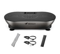MERACH Plataforma Vibratoria para Entrenamiento Y Modelado, con 99 Niveles De Velocidad, Altavoz Bluetooth Integrado, Pantalla Táctil Led Y Cordones Elásticos (Plateado)