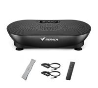 MERACH Plataforma Vibratoria para Entrenamiento Y Modelado, con 99 Niveles De Velocidad, Altavoz Bluetooth Integrado, Pantalla Táctil Led Y Cordones Elásticos (Negro)