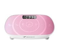 MERACH Plataforma Vibratoria, Plataforma Vibración Muscular Silenciosa y Compacta para Moldear el Cuerpo y Relajarse, con Cómoda Almohadilla de Silicona, Pantalla LED y Mando a Distancia (Rosa)