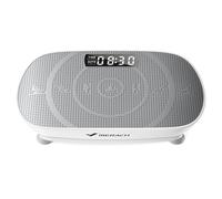 MERACH Plataforma Vibratoria, Plataforma Vibración Muscular Silenciosa y Compacta para Moldear el Cuerpo y Relajarse, con Cómoda Almohadilla de Silicona, Pantalla LED y Mando a Distancia (Gris)