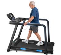 MERACH T12B5 Cinta de Correr con Pasamanos de Seguridad para Mayores | Motor Silencioso de 3,0 CV, Amortiguación de 5 Capas, Protección Para Las Rodillas, Para Rehabilitación y Cardio en Casa