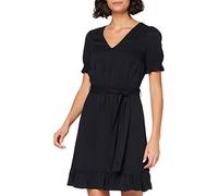 MERAKI Vestido Corto Evasé Mujer, Negro, M