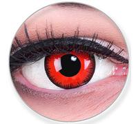 Meralens lentes de contacto" Red Lunatic" con caja de lente + todo en una solución (60 ml) - (1 x 2 piezas) Envío