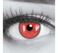 MeralenS Lentillas de color Venas rojas Bloody Eye 1 par. Cómodas y perfectas para carnaval de Halloween, blandas, sin dioptrías + recipiente de lentillas, sin graduación