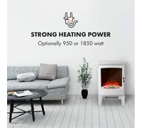 Meran Chimenea eléctrica 950/1850W InstaFire Atenuable Blanco Klarstein