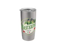 Meran Trentino Bozen Tirol del Sur Italia Vintage Souvenir Vaso térmico de acero inoxidable de doble pared