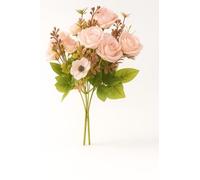 MeraPrime Ramo de Flores Artificiales Decoracion Jarrones - Ramo Rosas Artificiales- Flores Artificiales Realistas Ramos de Flores Decoración Hogar 33 cm - Centro de Mesa Decorativo Home Decoration