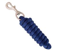 Merauno® Cuerda para caballo, en diferentes diseños elegantes, cuerda de amarre, pony, burro, cabra larga con mosquetón (azul marino, mosquetón)