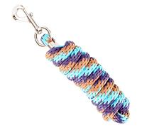 Merauno® Cuerda para caballo - Punto de amarre en diferentes diseños elegantes, correa de guía, cuerda de amarre, pony, burro, cabra larga con mosquetón, negro, azul, oro rosa