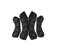 Merauno Juego de 4 polainas de transporte para tendones de caballo, botas de viaje, color negro