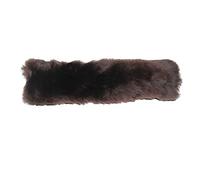 Merauno Protector de Nariz de Cordero para la Nariz, Tubo de Piel de Cordero, para Brida Halter, Tocado de Piel de Oveja Genuina, Negro, marrón, Naturaleza, 2 tamaños (28 o 32 cm), marrón