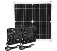 Merautop SJ Ventilador de 12 W Alimentado Por Panel Solar, Extractor de Aire, Ventilador Solar Para Invernadero, Calentador de Gallinero, Extractor de Ventana, Cobertizo