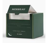 Merbeau Toallas faciales 100% de base biológica, 50 unidades, ultra suaves, toallitas secas para quitar maquillaje