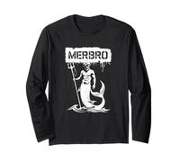 Merbro Humor Sirena Natación Divertido Manga Larga