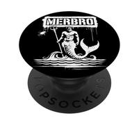 Merbro Humor Sirena Natación Divertido PopSockets PopGrip Adhesivo