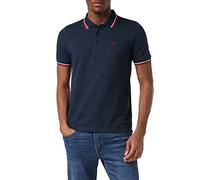 Merc of London Card, Polo Shirt, Bleu (Navy/Red), XS para Hombre