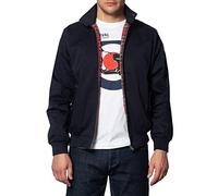 Merc of London Harrington Chaqueta, Azul (Navy), Large para Hombre