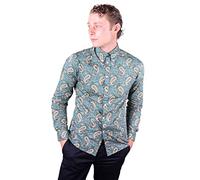 Merc of London Kingly Camiseta, Verde, S para Hombre