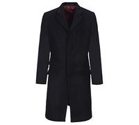 Merc of London Manteau Cintré En Walesby Abrigo, Negro (Noir 001), L para Hombre