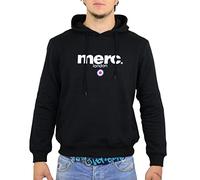 Merc of London Pill, Hooded Sweatshirt Sudadera, Negro, 2XL para Hombre
