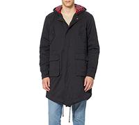 Merc of London Tobias-Abrigo Hombre, Negro (Black1), Large