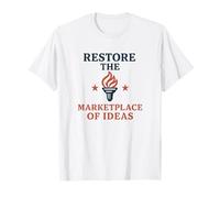 Mercado de Ideas Antorcha de Libertad de expresión Camiseta
