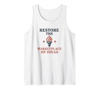 Mercado de Ideas Antorcha de Libertad de expresión Camiseta sin Mangas