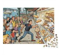 Mercado de la Isla Granville en Vancouver Puzzle De Madera Impermeable DIY Puzzles De 1000 Piezas Regalos para Adultos Divertido Rompecabezas Decoración del Hogar