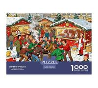Mercado de Navidad de Berlín Puzzle De Madera Impermeable DIY Puzzles De 1000 Piezas para Adultos Divertido Rompecabezas Juegos Desafiantes