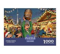 Mercado de Navidad de Berlín Puzzle De Madera Impermeable Puzzles De 1000 Piezas Regalos para Adultos Desafiante Y Estimulante Rompecabezas Juegos Educativos