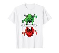 Mercado de valores Bull Bear Reflection Day Trader Inversor Camiseta