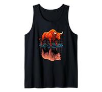 Mercado de valores Bull Bear Reflection Day Trader Inversor Camiseta sin Mangas