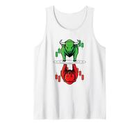Mercado de valores Bull Bear Reflection Day Trader Inversor Camiseta sin Mangas