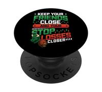 Mercado de valores Bull Bear Stop Losses Day Trader Funny Trading PopSockets PopGrip Adhesivo