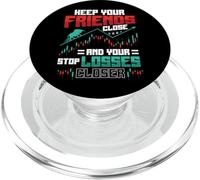 Mercado de valores Bull Bear Stop Losses Day Trader Funny Trading PopSockets PopGrip para MagSafe