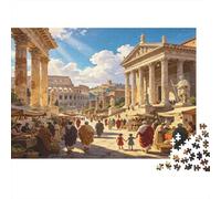 Mercado Romano Antiguo Puzzle de 1000 Piezas Papel Puzzle para Adultos Escenario Histórico Relajante Hogar Juego para Familia 52x38cm/1000pcs