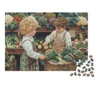 Mercado Rural Puzzle 1000 Piezas De Cartón Grueso Conjunto De Rompecabezas Anti Estrés Adultos para Actividad Fuzzle Después De La Escuela como Regalo Original 52x38cm/1000pcs