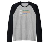 Mercados Libres Libre Empresa Libre Comercio Camiseta Manga Raglan
