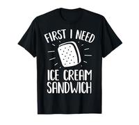 Mercancía de sándwich de Helado | Diseño Divertido para Amantes de los sándwiches Camiseta
