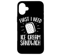 Mercancía de sándwich de Helado | Diseño Divertido para Amantes de los sándwiches Carcasa para iPhone 16 Plus