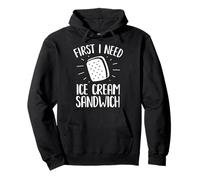 Mercancía de sándwich de Helado | Diseño Divertido para Amantes de los sándwiches Sudadera con Capucha