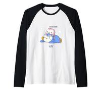Mercancía Oficial de Pudgy Penguins | GF Bite | Duo Pengu & Polly Camiseta Manga Raglan