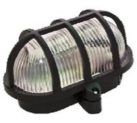 Mercatools - Aplique exterior plastico oval negro ip44 merca tools
