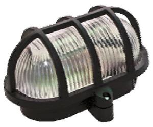 Mercatools - Aplique exterior plastico oval negro ip44 merca tools