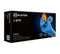 Mercator - Caja de guantes de nitrilo contacto con alimentos talla L azul Gogrip caja de 50