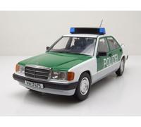 Mercedes 190 W201 Policía 1993 Verde Blanco Modelo De Coche 1:18 Triple9