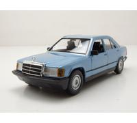 Bburago Mercedes 190E (1987): Modelo de Coche a Escala 1:24, Puertas móviles, Azul (18-21103B)